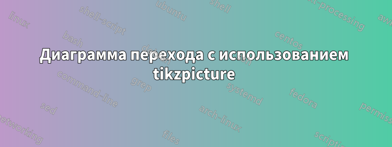 Диаграмма перехода с использованием tikzpicture