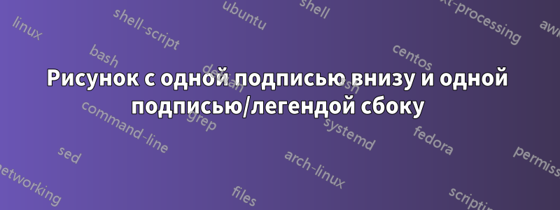 Рисунок с одной подписью внизу и одной подписью/легендой сбоку