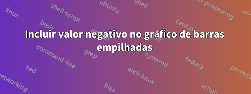 Incluir valor negativo no gráfico de barras empilhadas