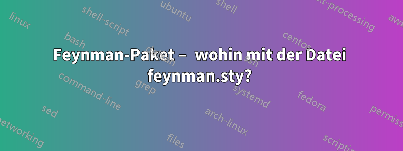 Feynman-Paket – wohin mit der Datei feynman.sty?