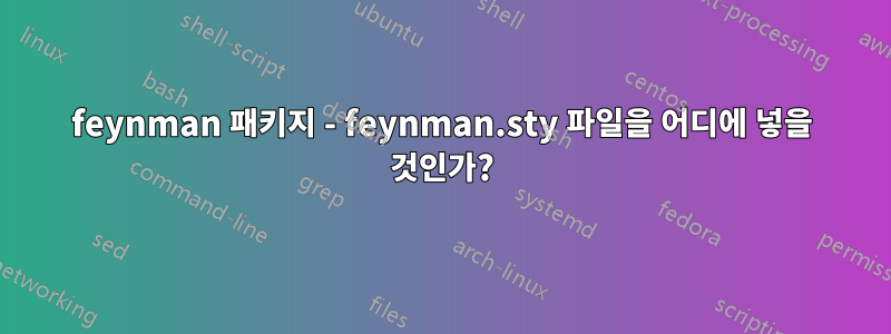 feynman 패키지 - feynman.sty 파일을 어디에 넣을 것인가?