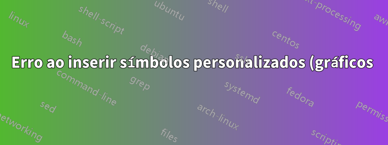 Erro ao inserir símbolos personalizados (gráficos) na seção