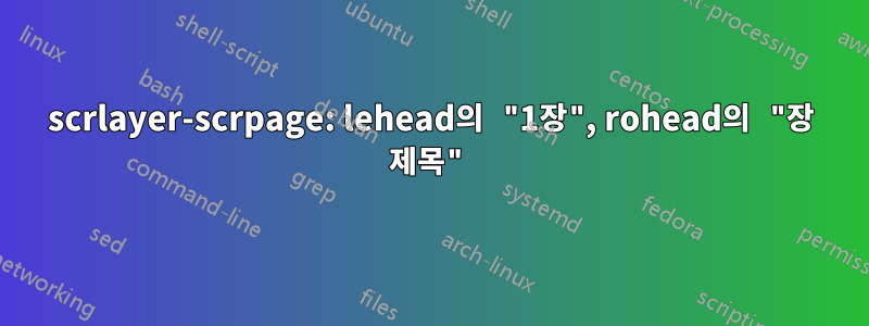 scrlayer-scrpage: lehead의 "1장", rohead의 "장 제목"