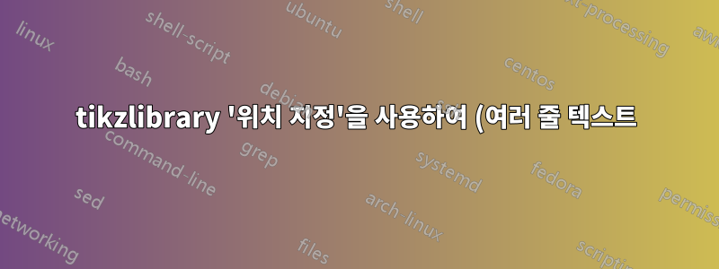 tikzlibrary '위치 지정'을 사용하여 (여러 줄 텍스트) 노드 정렬