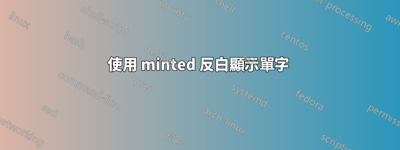 使用 minted 反白顯示單字