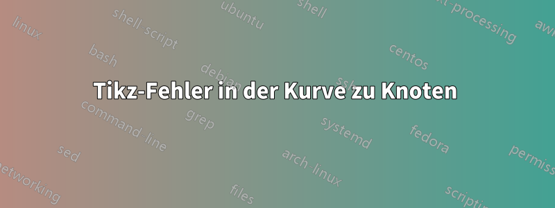Tikz-Fehler in der Kurve zu Knoten