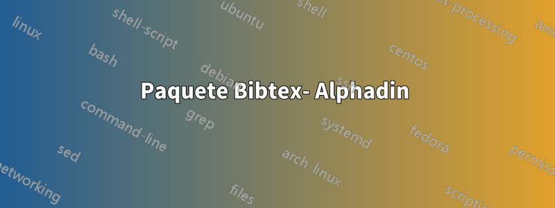 Paquete Bibtex- Alphadin