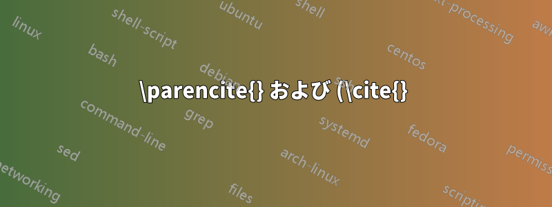 \parencite{} および (\cite{}) は同じ結果になりますか?