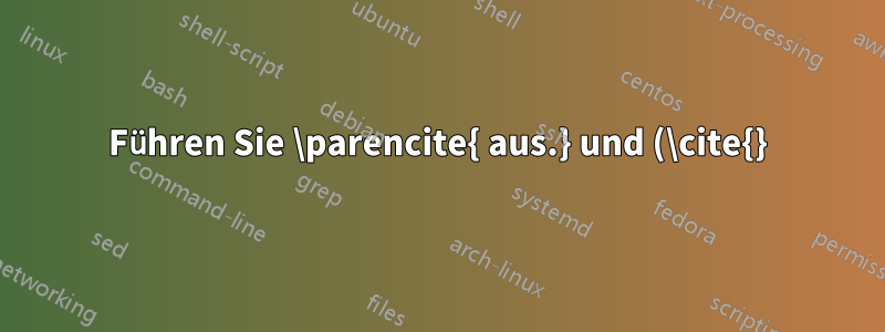 Führen Sie \parencite{ aus.} und (\cite{}) das Gleiche produzieren?