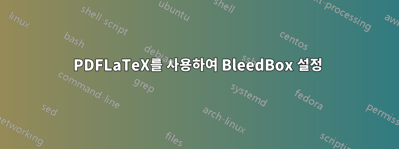 PDFLaTeX를 사용하여 BleedBox 설정