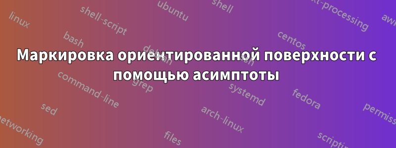 Маркировка ориентированной поверхности с помощью асимптоты