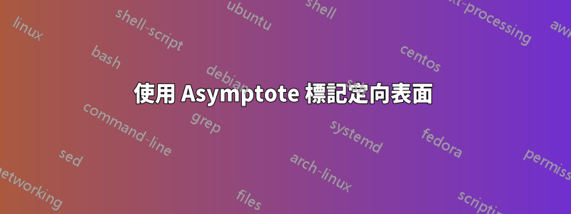 使用 Asymptote 標記定向表面