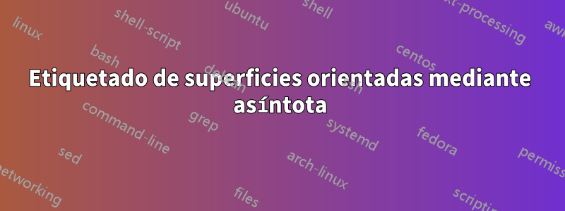 Etiquetado de superficies orientadas mediante asíntota