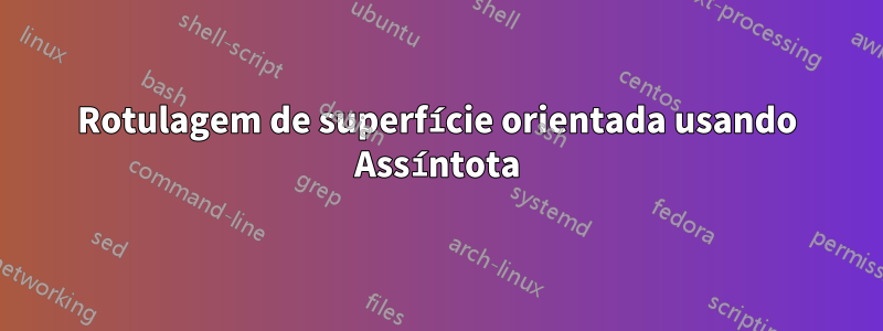 Rotulagem de superfície orientada usando Assíntota