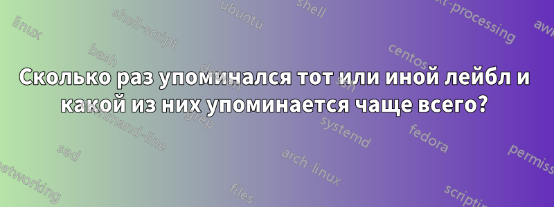 Сколько раз упоминался тот или иной лейбл и какой из них упоминается чаще всего?