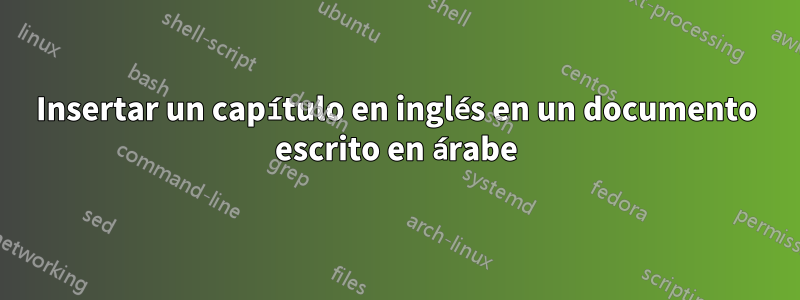 Insertar un capítulo en inglés en un documento escrito en árabe