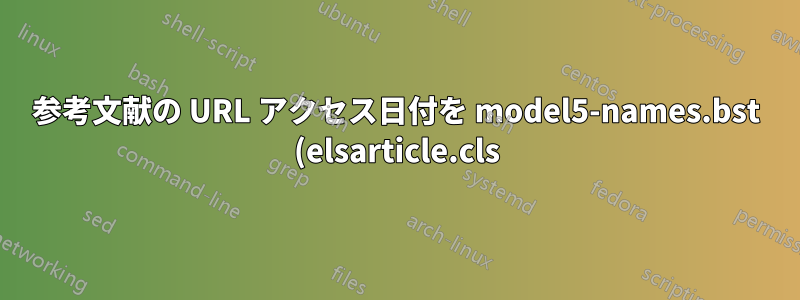 参考文献の URL アクセス日付を model5-names.bst (elsarticle.cls) に追加するにはどうすればよいですか?