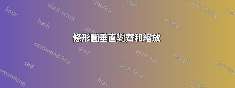 條形圖垂直對齊和縮放