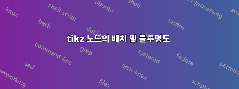 tikz 노드의 배치 및 불투명도