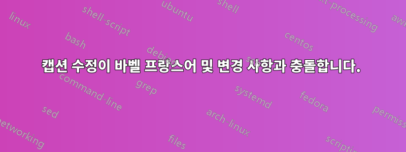 캡션 수정이 바벨 프랑스어 및 변경 사항과 충돌합니다.