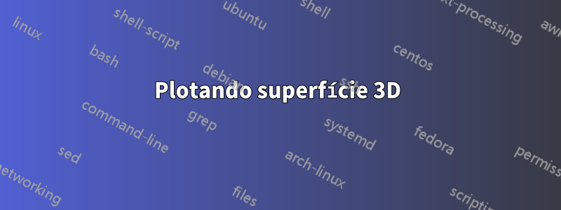 Plotando superfície 3D