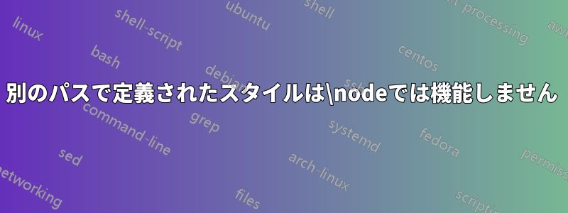 別のパスで定義されたスタイルは\nodeでは機能しません