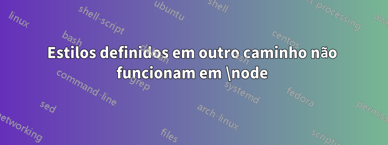 Estilos definidos em outro caminho não funcionam em \node
