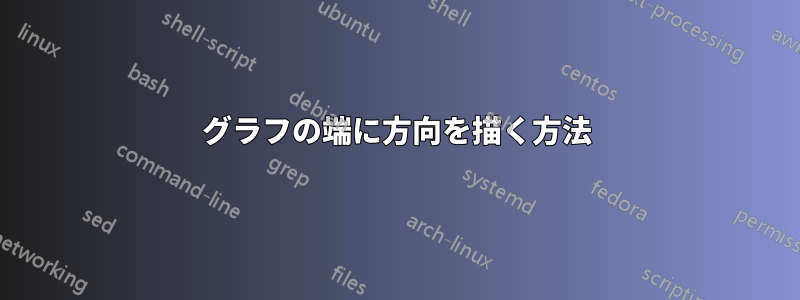 グラフの端に方向を描く方法