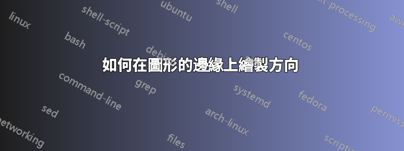 如何在圖形的邊緣上繪製方向