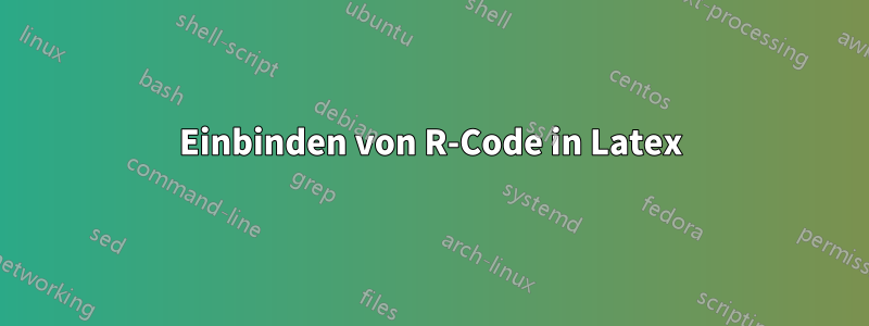 Einbinden von R-Code in Latex
