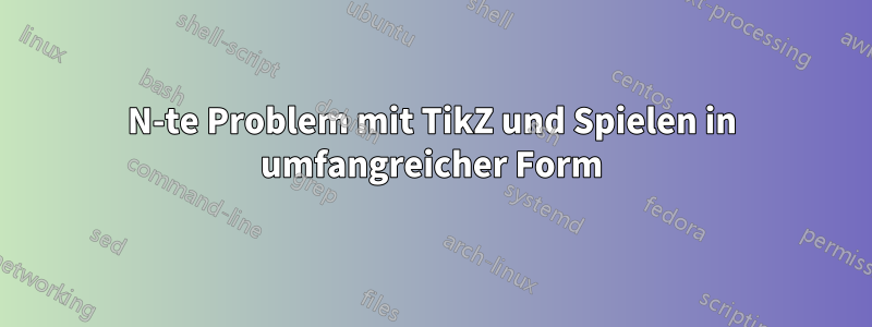 N-te Problem mit TikZ und Spielen in umfangreicher Form