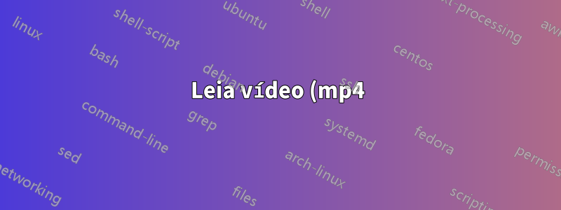 Leia vídeo (mp4) com beamer no Windows com o pacote multimídia