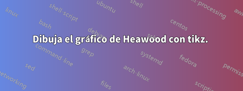 Dibuja el gráfico de Heawood con tikz.