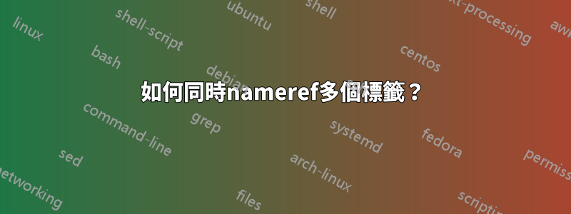 如何同時nameref多個標籤？