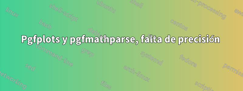 Pgfplots y pgfmathparse, falta de precisión