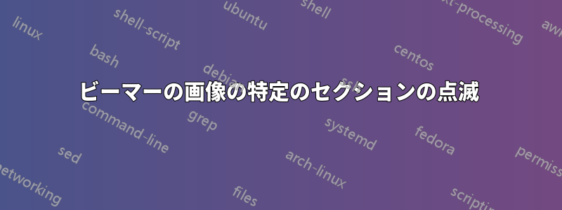 ビーマーの画像の特定のセクションの点滅