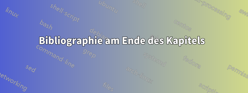 Bibliographie am Ende des Kapitels 