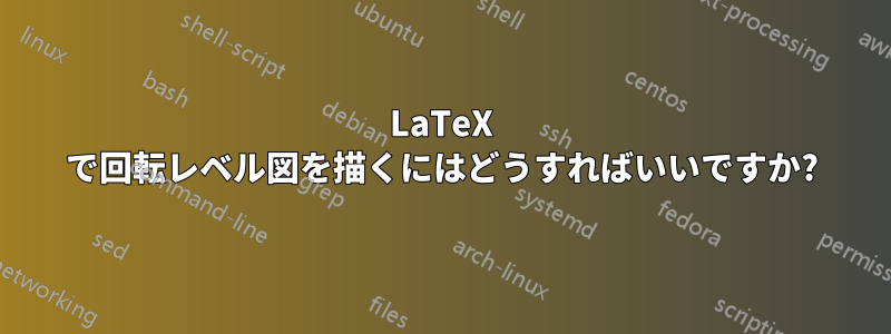 LaTeX で回転レベル図を描くにはどうすればいいですか?