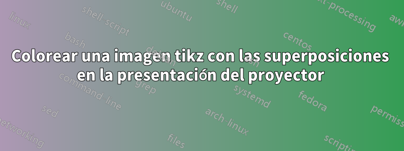 Colorear una imagen tikz con las superposiciones en la presentación del proyector