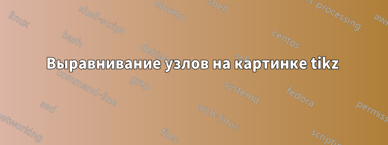 Выравнивание узлов на картинке tikz