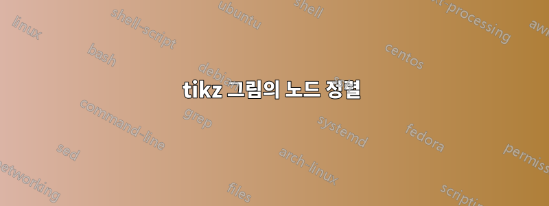 tikz 그림의 노드 정렬