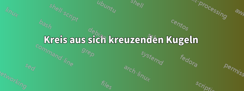 Kreis aus sich kreuzenden Kugeln
