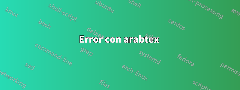 Error con arabtex