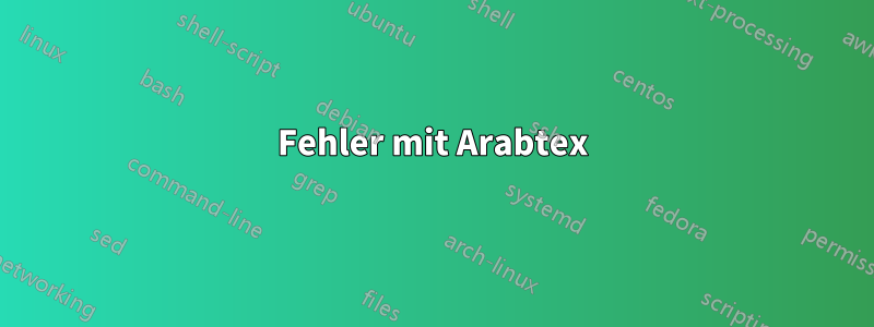 Fehler mit Arabtex