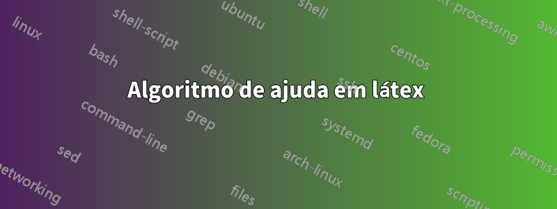 Algoritmo de ajuda em látex