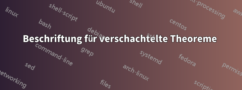 Beschriftung für verschachtelte Theoreme