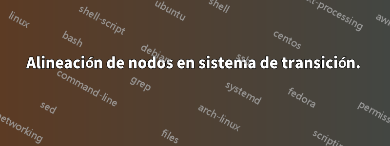 Alineación de nodos en sistema de transición.