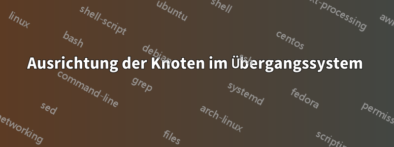 Ausrichtung der Knoten im Übergangssystem