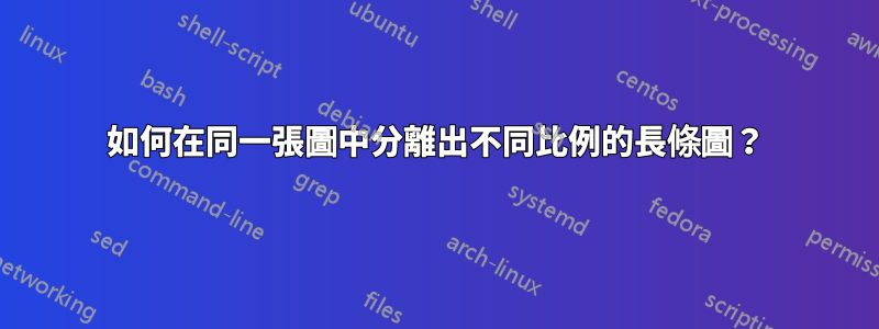 如何在同一張圖中分離出不同比例的長條圖？