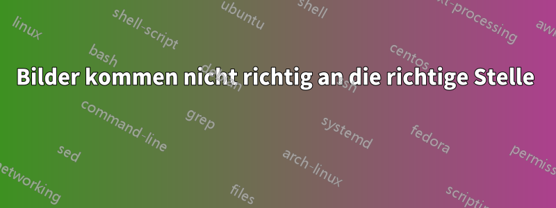 Bilder kommen nicht richtig an die richtige Stelle 